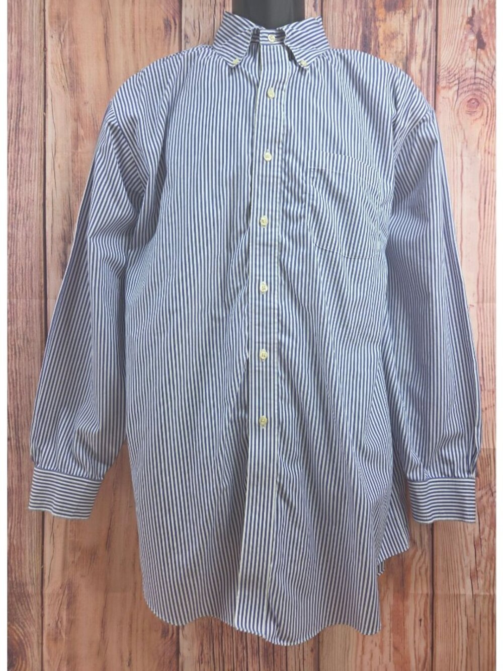 Brooks Brothers Madison Blue Striped Dress Shirt 18-34 3XL